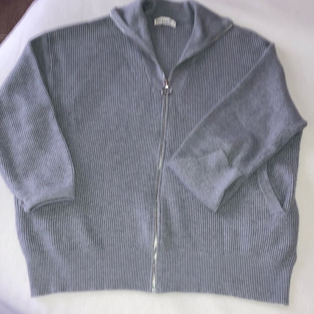 Women’s, size 2XL, Gray Zipper up Sweater with pockets NWOT